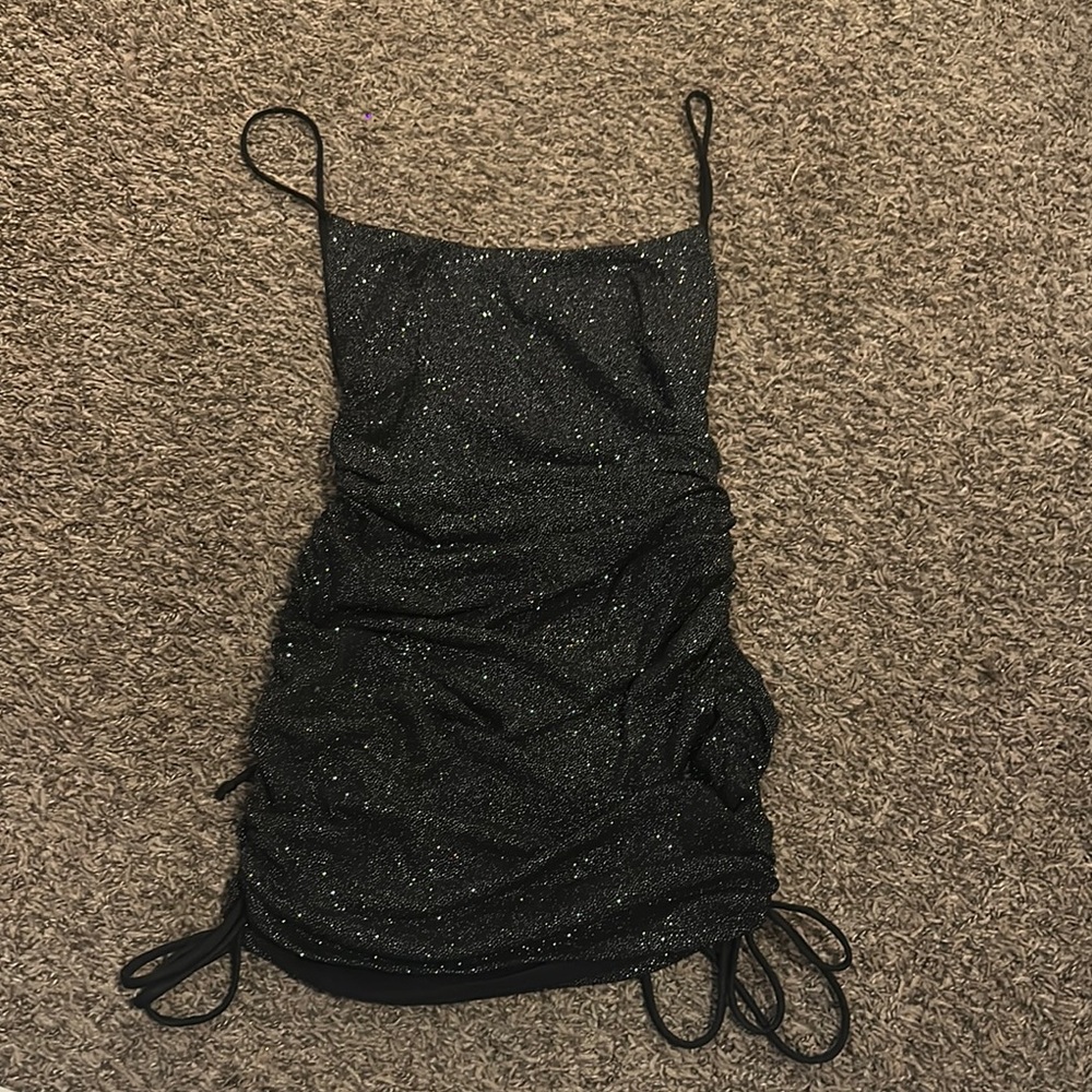 Windsor Black Ruched Bodycon Mini Dress